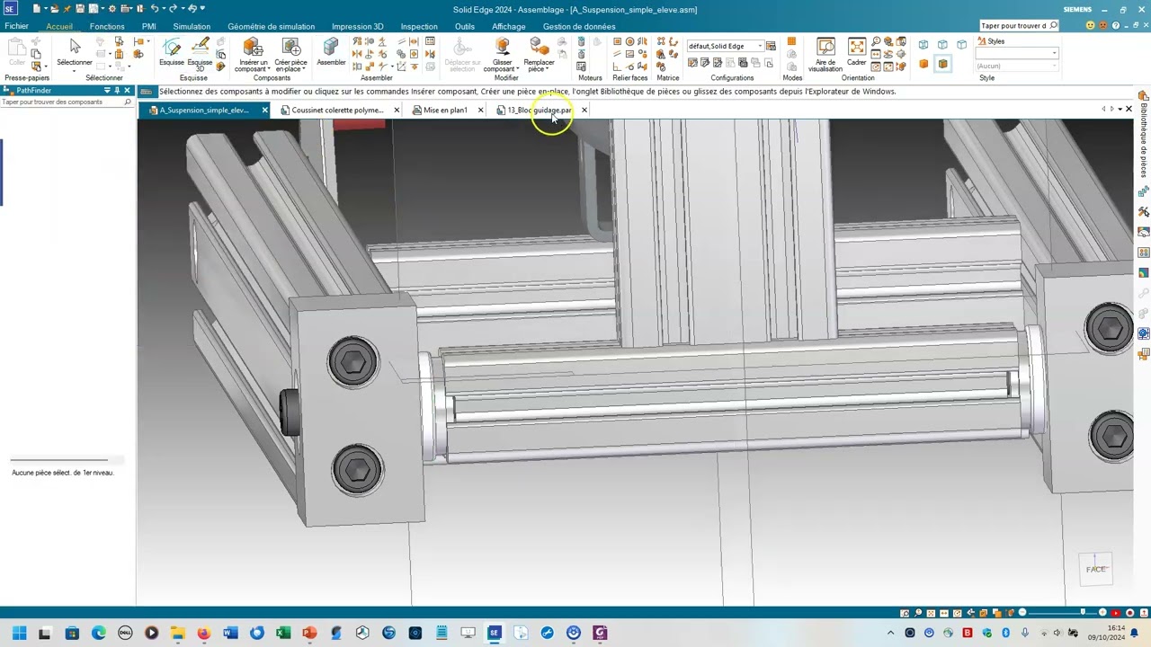 Création d'une Liaison pivot avec coussinet sur un assemblage existant.