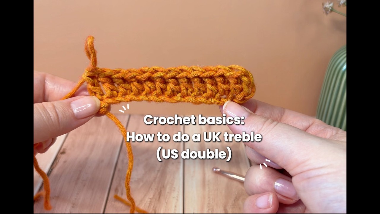 How to Crochet UK Treble (US Double Crochet) | Beginner Step-by-Step Tutorial