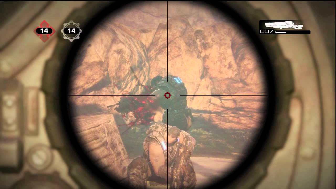 Gears of War 3 - 19 Headshots with the Longshot Sniper in 1 Match!!