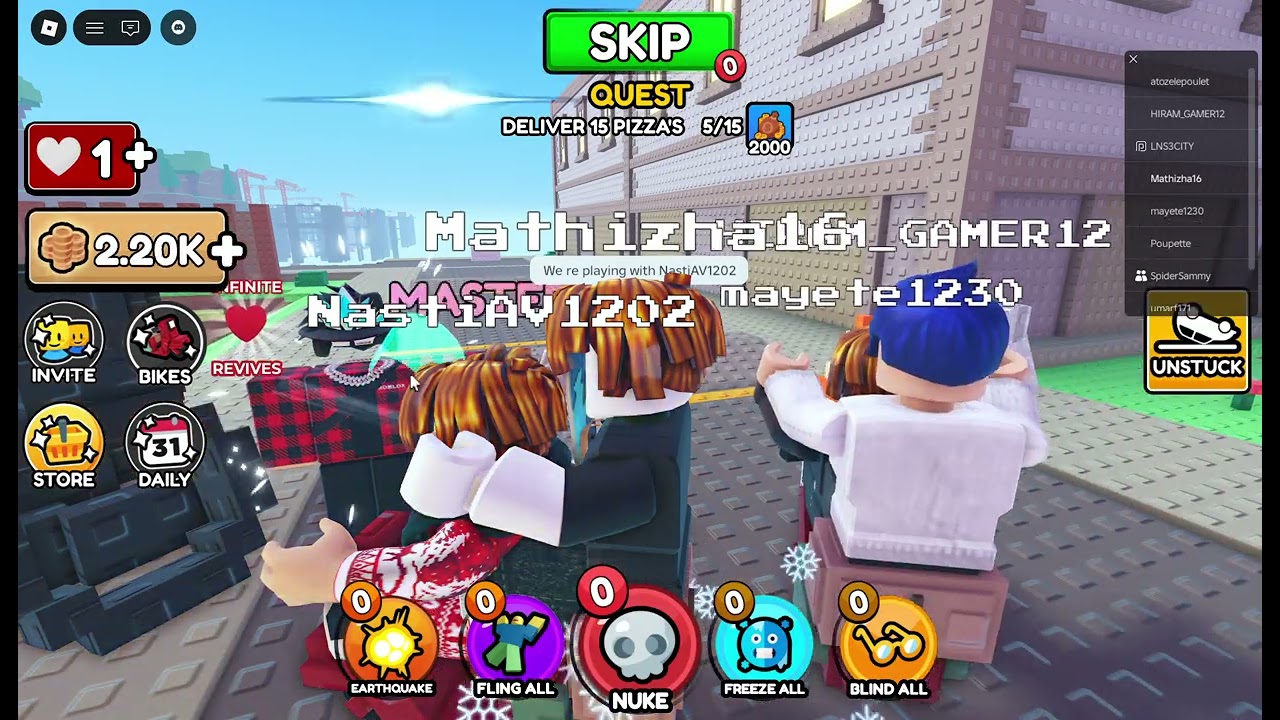 Roblox:Deliviring pizza with NastiAV1202!