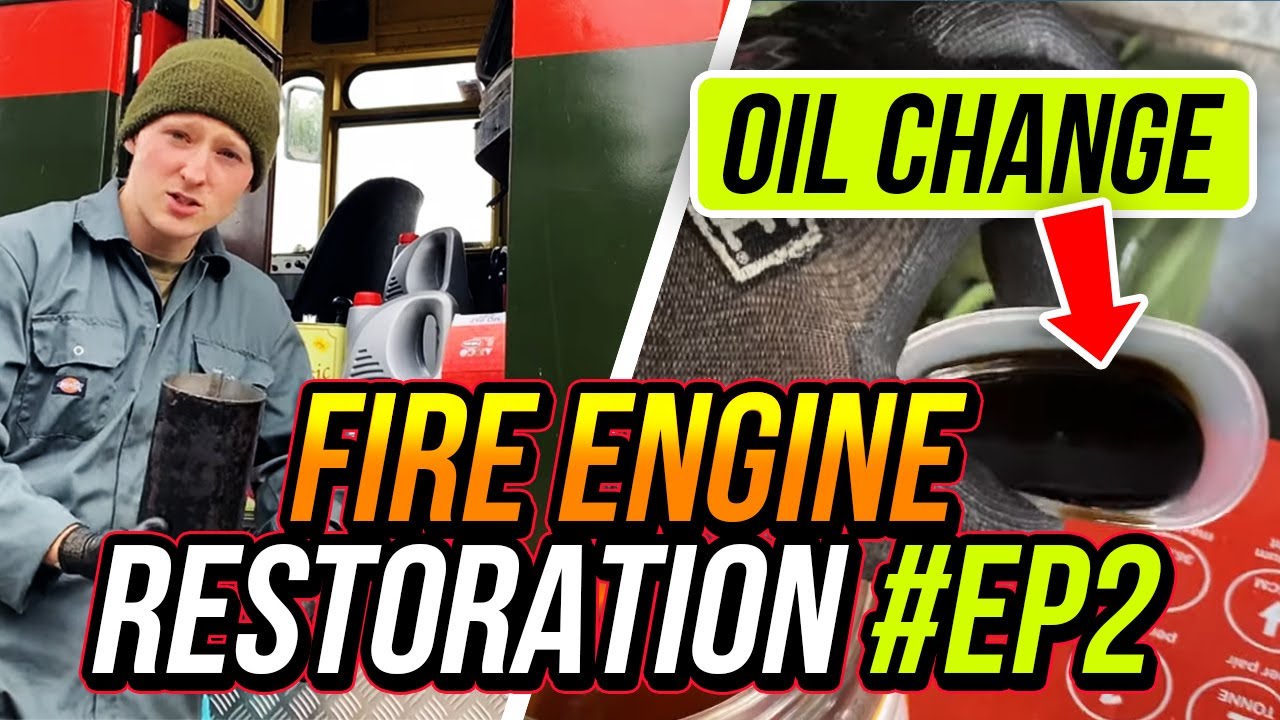 CHANGING 60+ Year Old Oil? Fire Engine Restoration- Ep 2 - OIL CHANGE