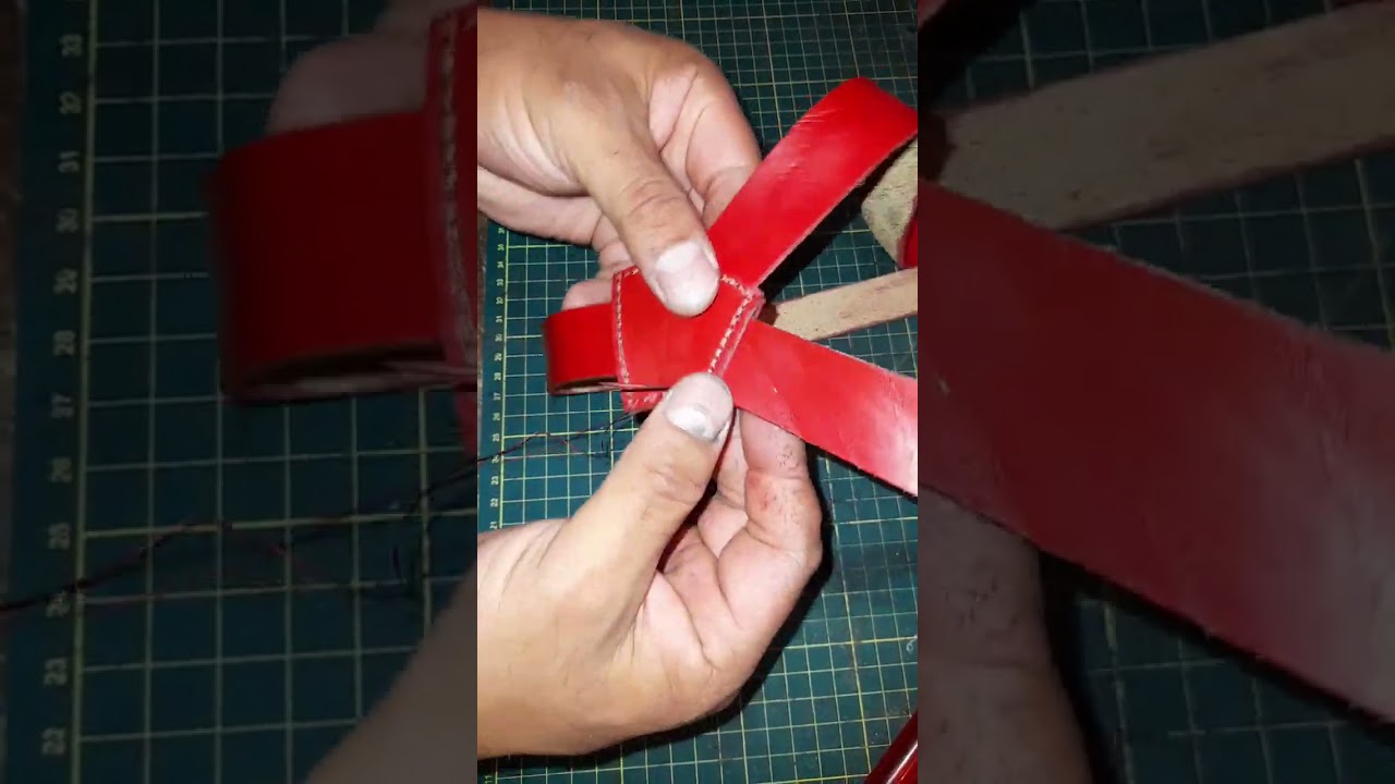 Te enseño a hacer tus propios TIRANTES de CUERO 🪡🧵  SIN MÁQUINA DE COSER