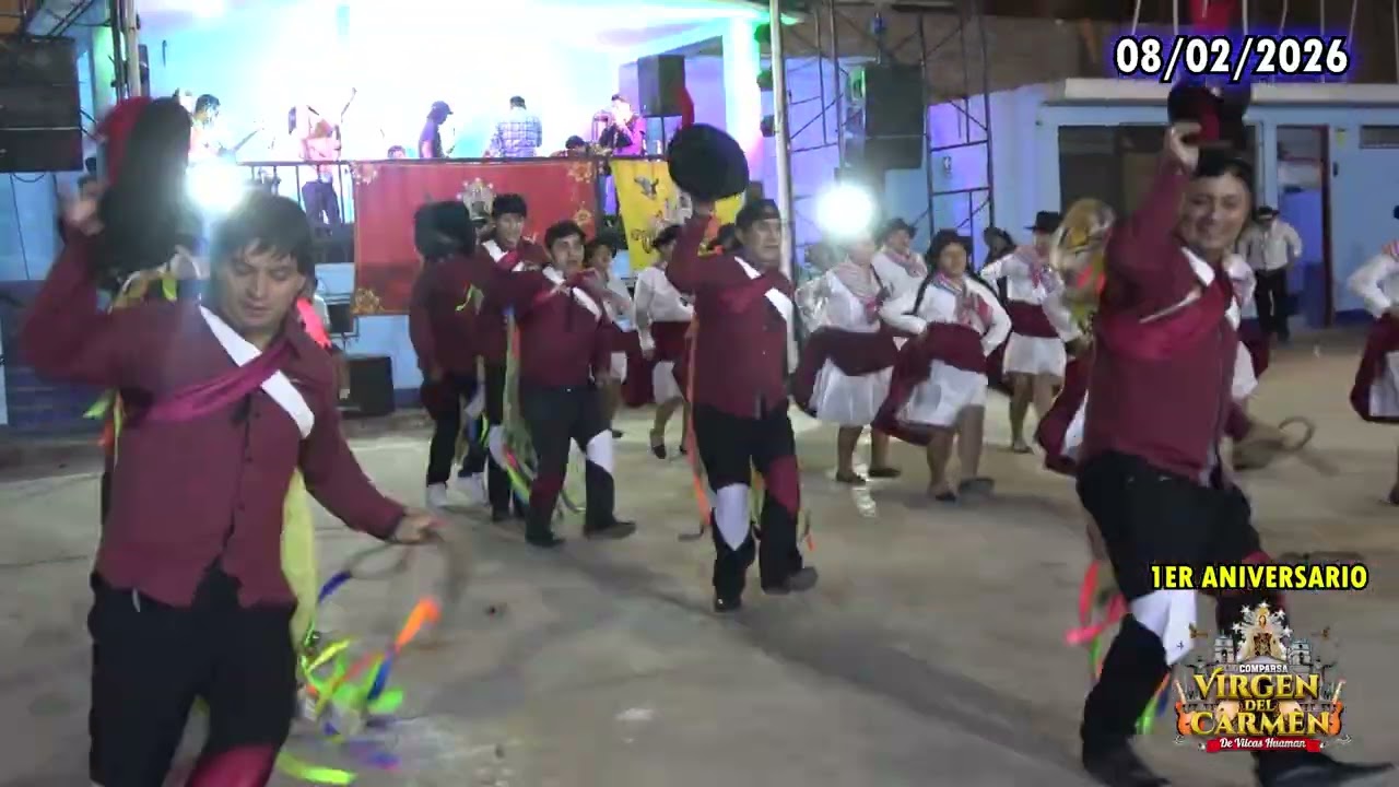 1ER ANIVERSARIO VIRGEN DEL CARMEN DE VILCAS HUAMAN - COMPARSA LOS BRILLANTES DE HUANCAPUQUIO