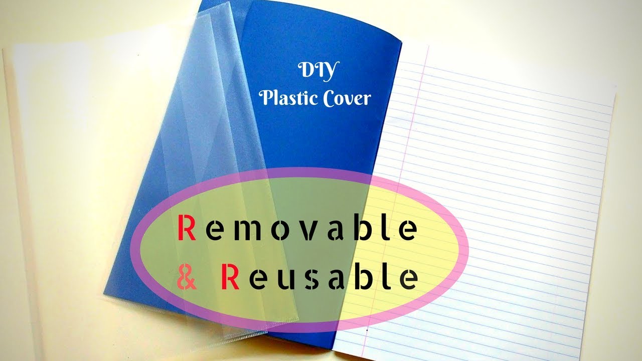 Creative Plastic Book Safety Cover DIY + Brown Paper Book Covering Tutorial
