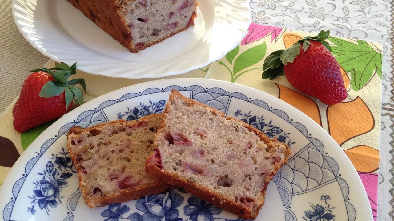 Bizcocho de Fresas y Nueces