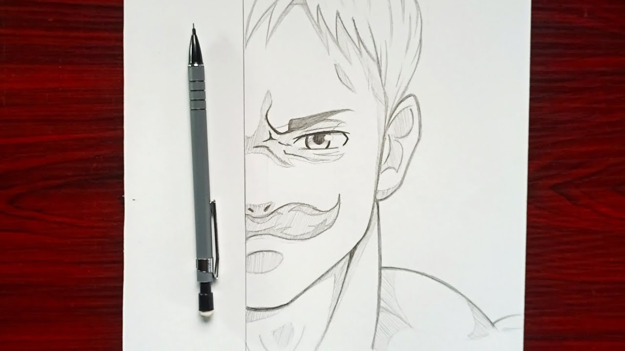 Easy Sketch | How to Draw Escanor (the lion sin of pride)from the seven deadly sins | step by step