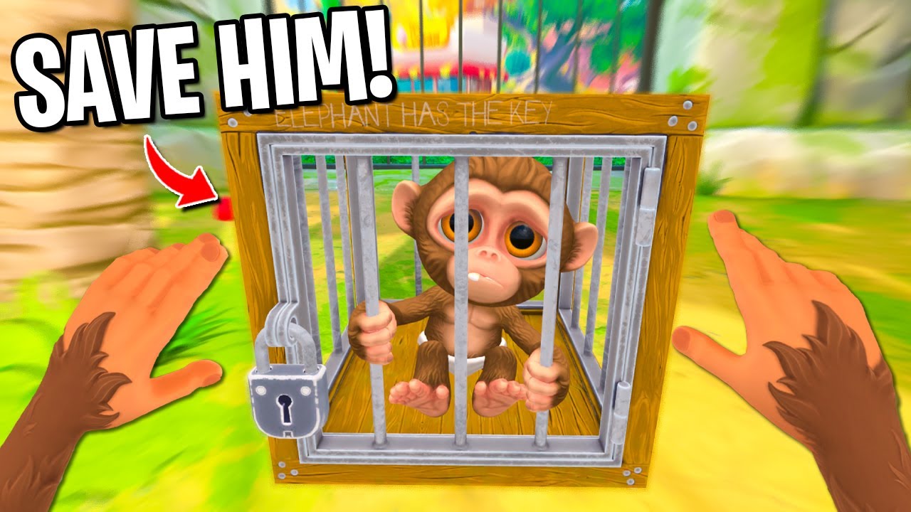 Спасаем МИЛОГО МАЛЫША ОБЕЗЬЯНКИ из БЕЗУМНОГО ЗООПАРКА! (Я — Monkey VR)