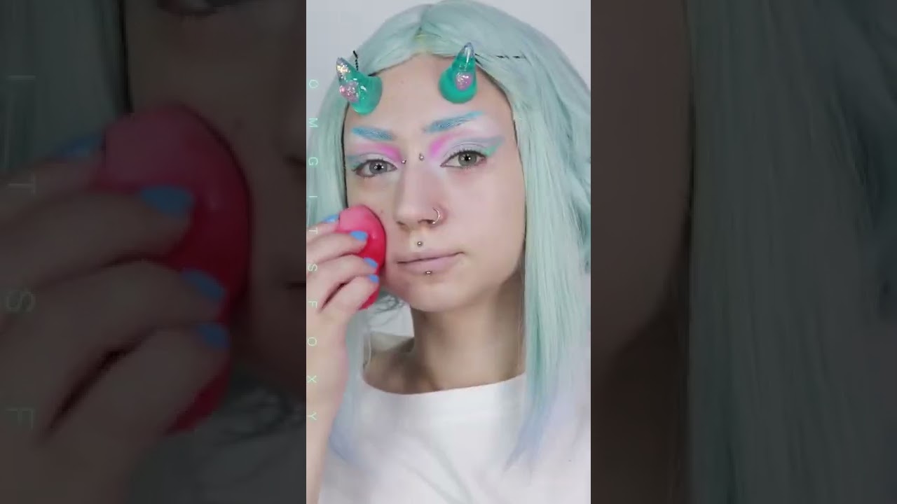 a lil makeup video. #creativemakeup #decorakei #resinhorns #makeupvideo #makeuplook
