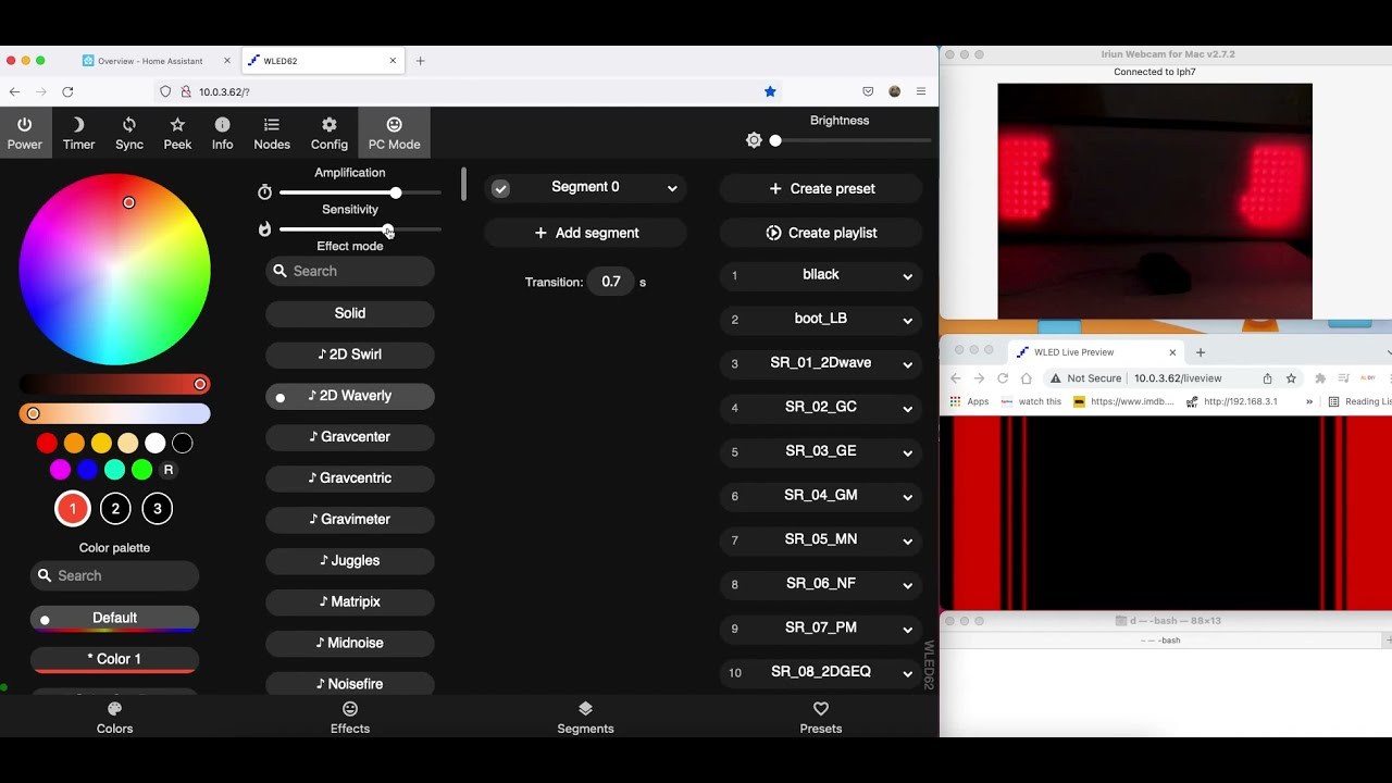 Sound Reactive WLED live view from browser