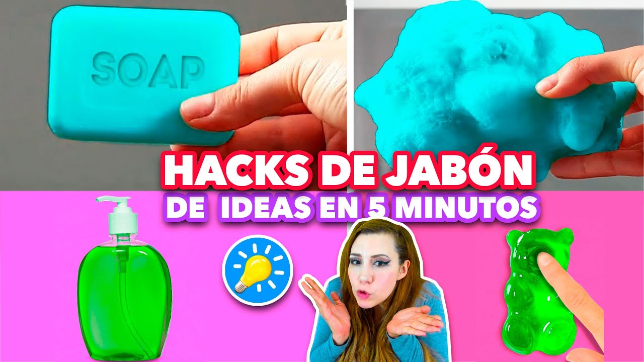 DESMINTIENDO HACKS VIRALES DE JABÓN DE 5 MIN CRAFTS 💡