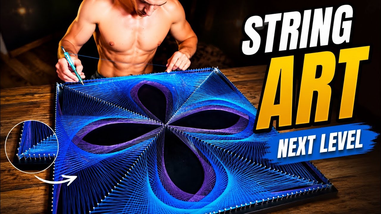 Abstract String Art Table TIMELAPSE