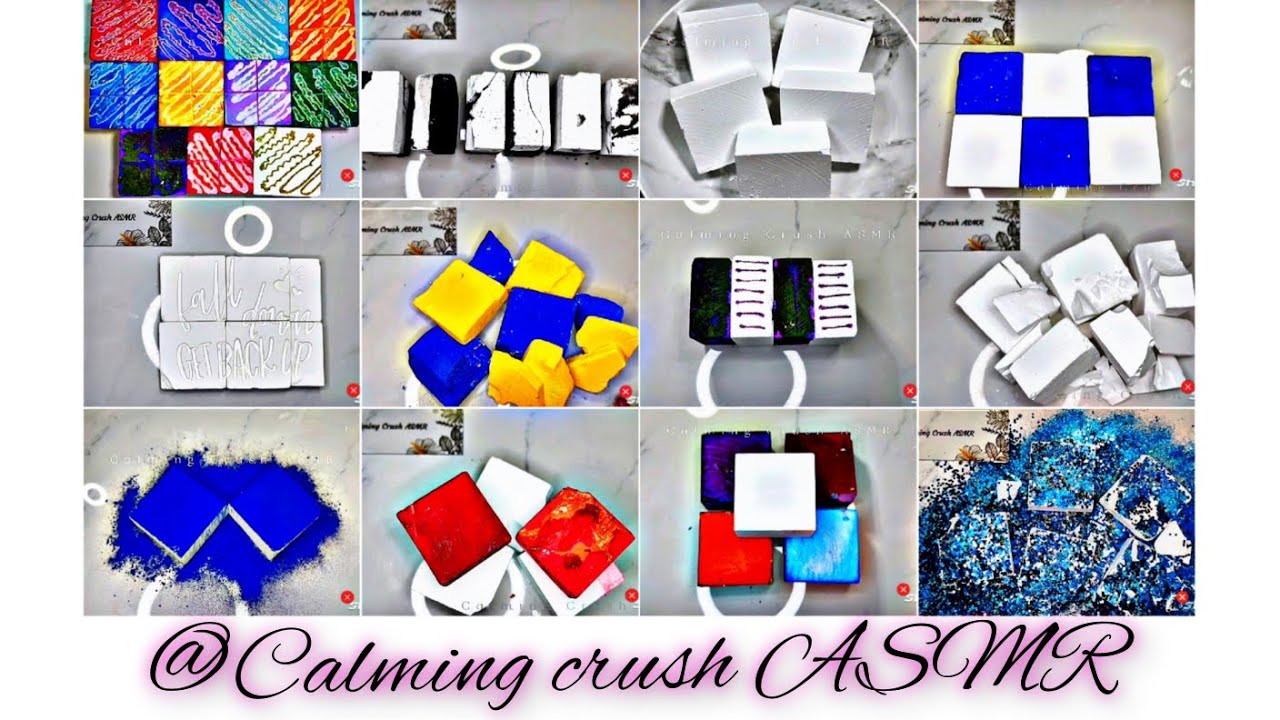 @CalmingCrushASMR  ❤️ | Creator series ( video no -  43  ) | edited | fresh blocks | satisfying |
