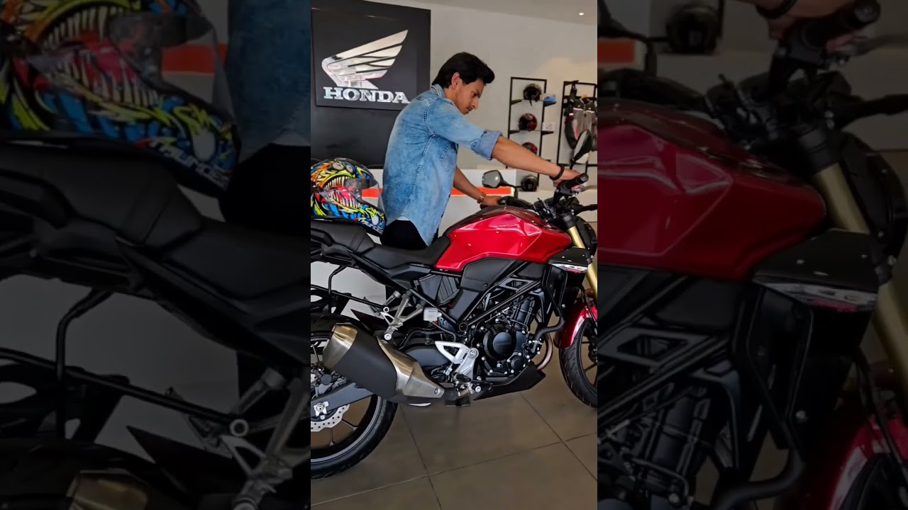 Taking delivery of my new Honda cb300r 