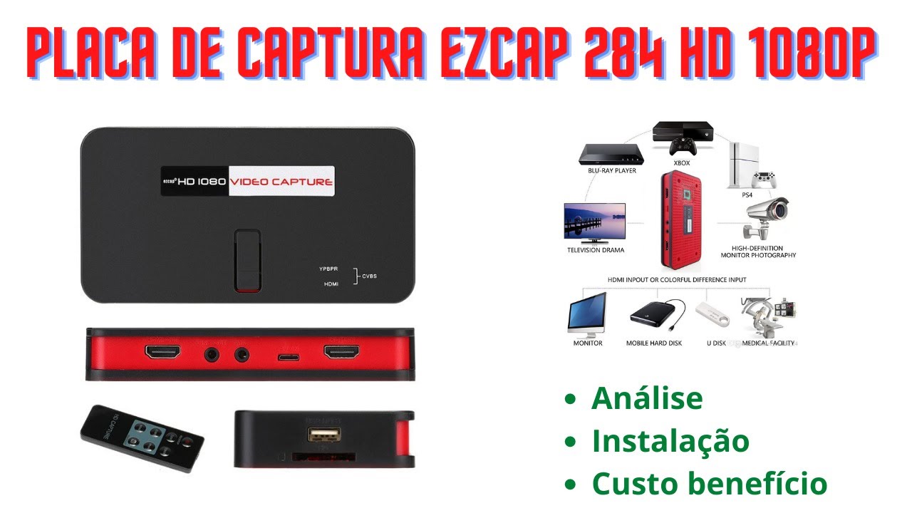 Placa de captura EZCAP 284 HD 1080p - Unboxing