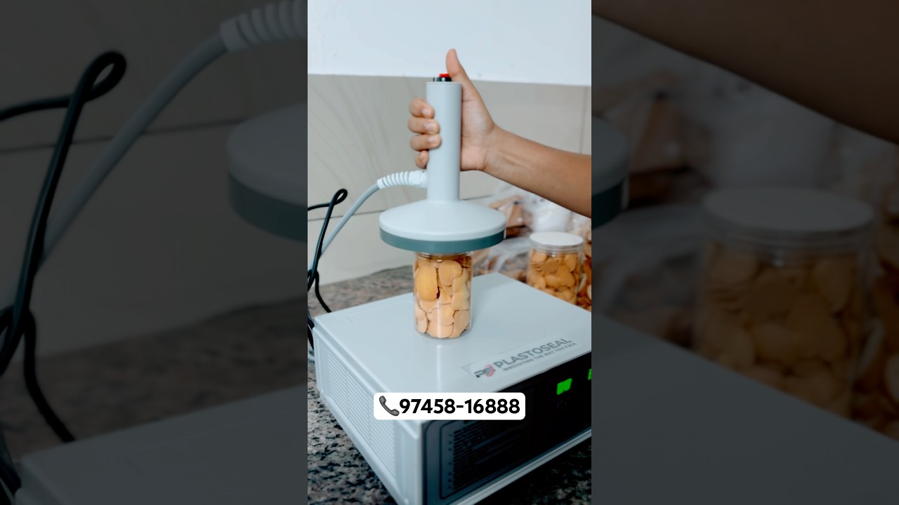 Plastoseal F500 Bottle Sealing Machine | Perfect Seal for Cookie Jars & Bottles