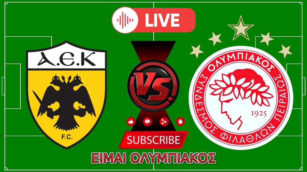 ΑΕΚ - ΟΛΥΜΠΙΑΚΟΣ (01/02/2026) LIVE ΑΓΩΝΑΣ SUPER LEAGUE #ΕιμαιΟΛΥΜΠΙΑΚΟΣ