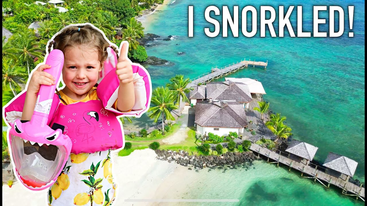 Samoan Astonishing Moment: Grace's First View of the Underwater World!