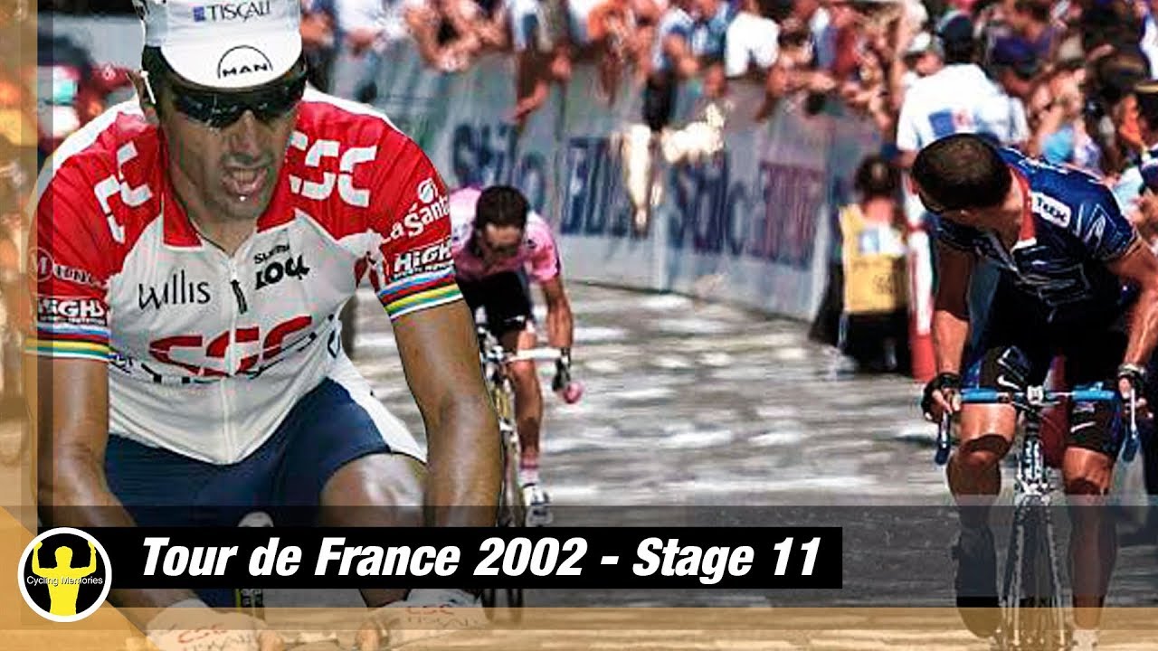 Tour de France 2002 - stage 11 - Jalabert (big solo ride), Armstrong & Heras battles Beloki