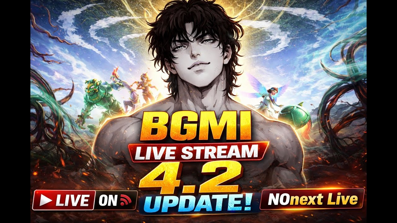 BGMI4.2 NOnextYT Live Streaming new update 4.2 full fun gameplay, nmode, and team code