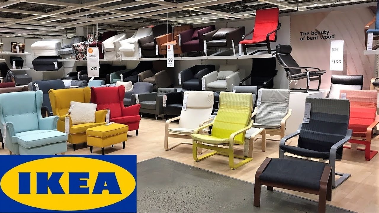 IKEA SPRING SUMMER ARMCHAIRS CHAIRS FURNITURE - SHOP WITH ME SHOPPING STORE WALK THROUGH 4K