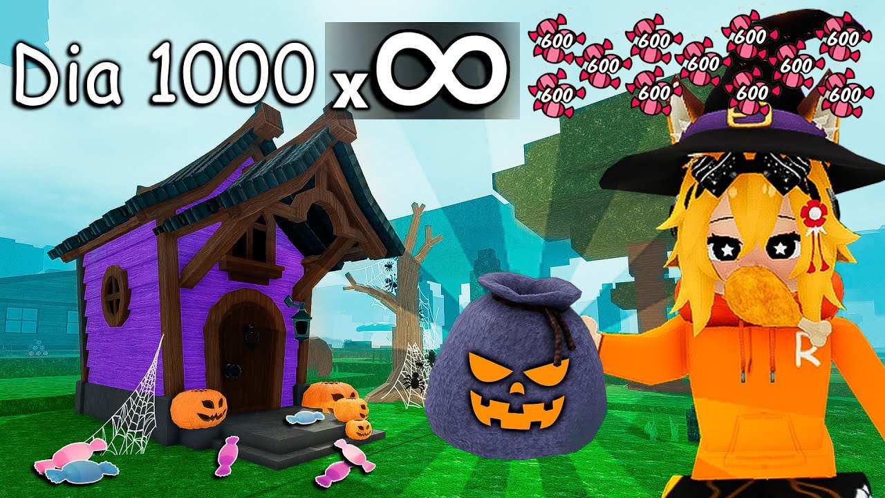 🕯️🍬 Sobrevivi 1000 NOITES em BUSCA dos DOCES INFINITOS no 99 NOITES! 👻🍭