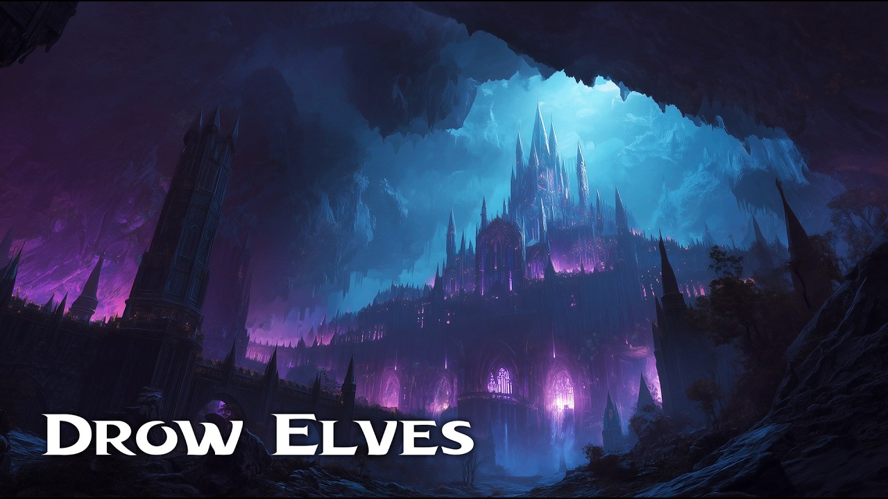 Drow Elves - Dark City Music and Ambience (1 Hour)