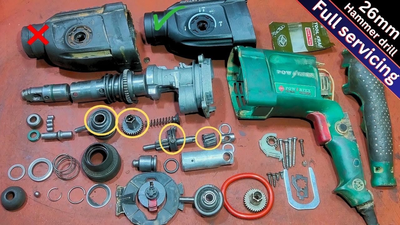 2 26MM HAMMER DRILL BIT NOT ROTAYTE PROBLEM SOLVE || HAMMER DRILL REPAIR Technical sritam