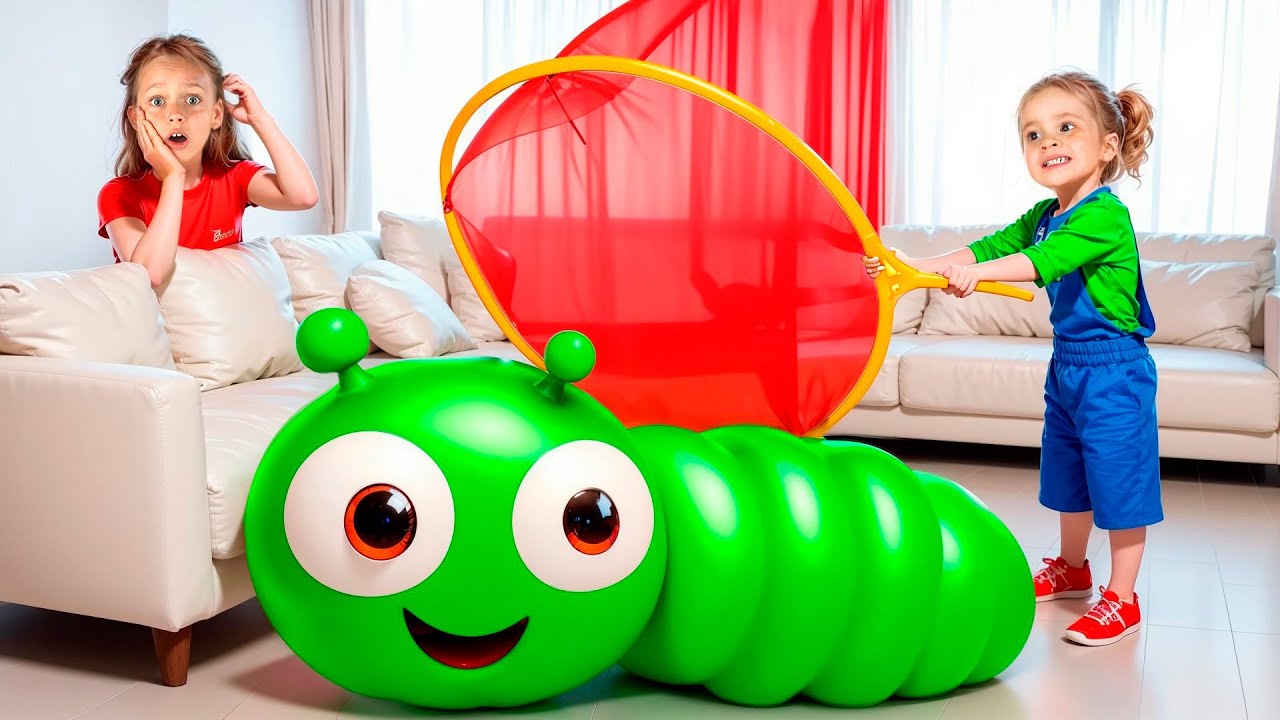 Maya aprende sobre insectos y atrapa un bicho grande en casa