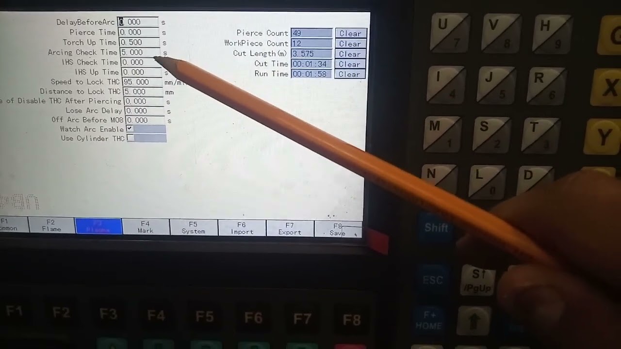 Pantógrafo CNC Cut200 Dual 3x6 - 05 Parámetros para Corte con Plasma