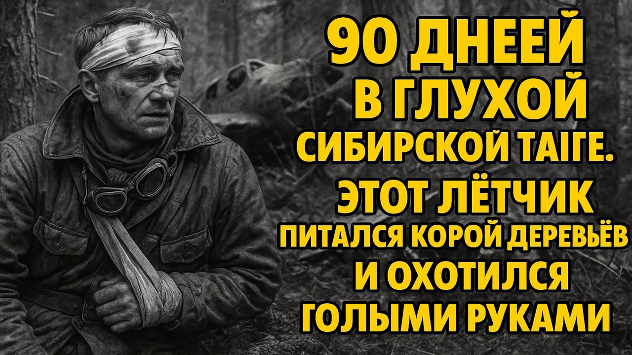 90 дней в глухой Сибирской тайге. Этот лётчик питался корой деревьев и охотился голыми руками