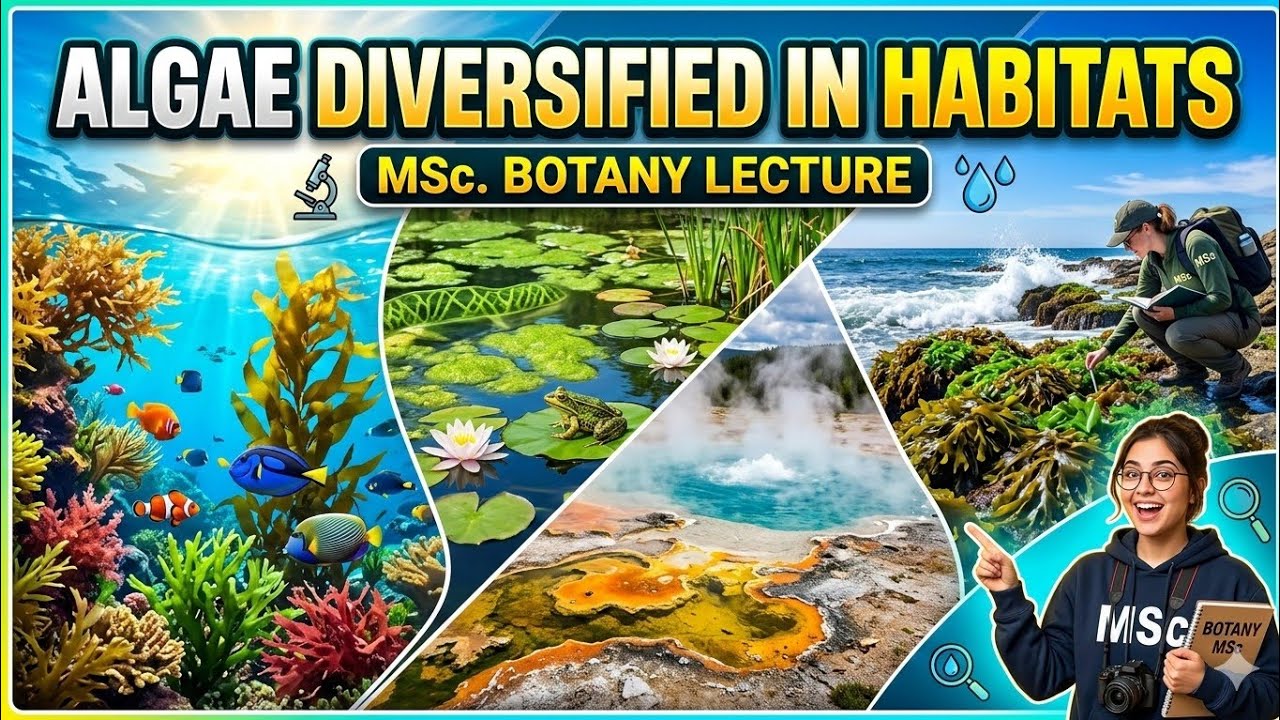 Algae Diversified in Habitats | M.Sc Botany 1st Sem | Easy Explanation in Hindi”/ HPU 