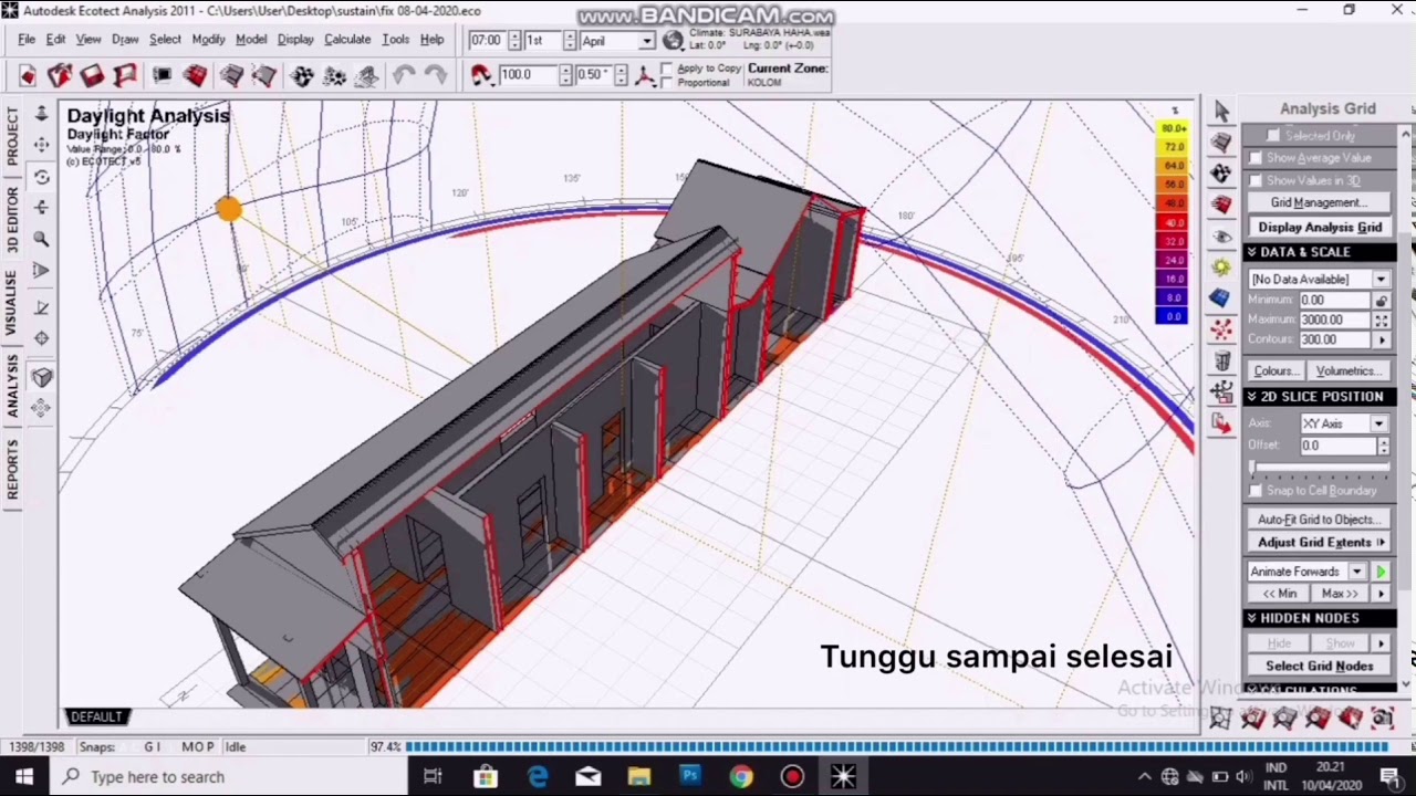 Arsitektur Berkelanjutan - simulasi software ecotect