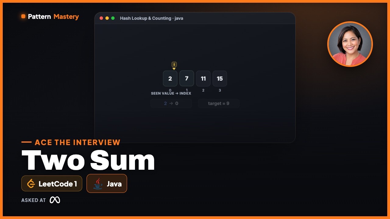 [Java] Two Sum - Leetcode 1 -- Illustrated! | Pattern Mastery