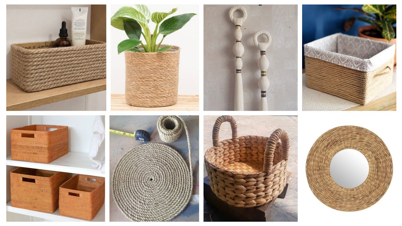 أفكار 💡عندك خيوط او قماش اصنعي ديكورات و منظمات   #diy#craft