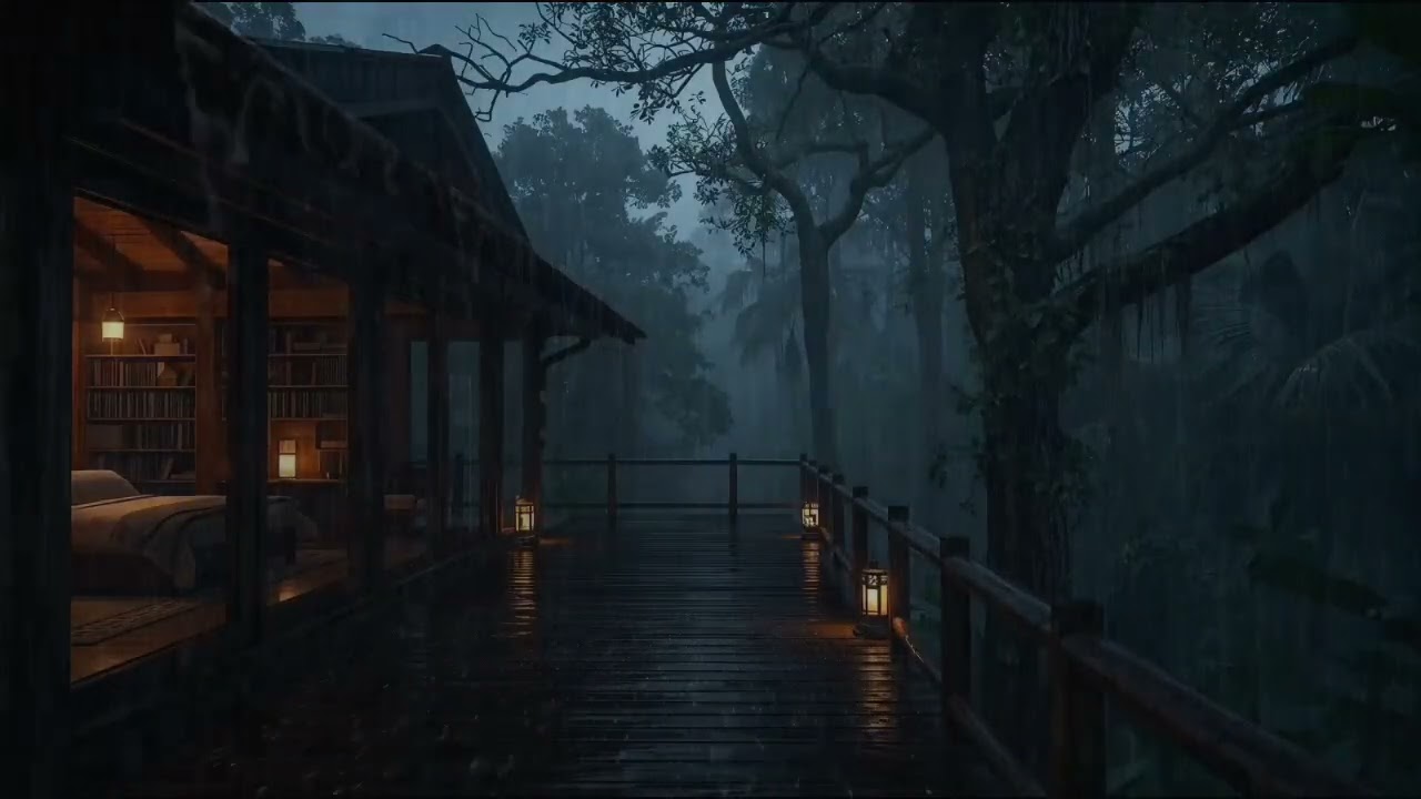 Night Forest Rain Sounds for Sleep | Anxiety Relief & Meditation