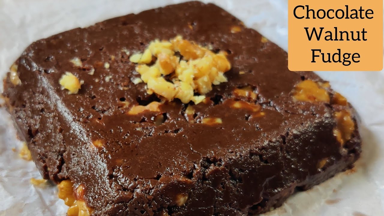 Lonavala Style Chocolate Walnut Fudge | Soft Chocolate Fudge | No Bake Chocolate Fudge