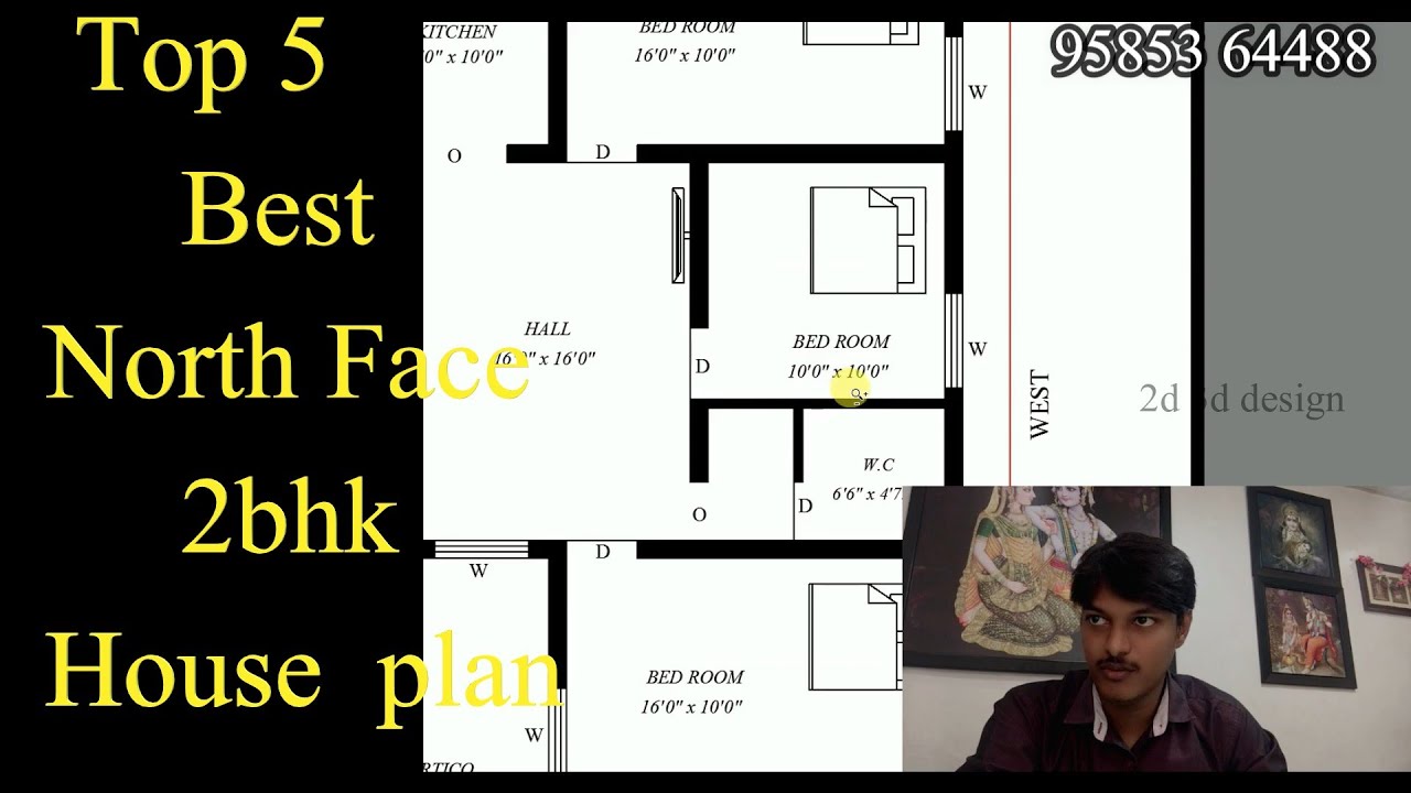 Top 5 Best North Face 2bhk House  plan as per vasthu l part  2 l