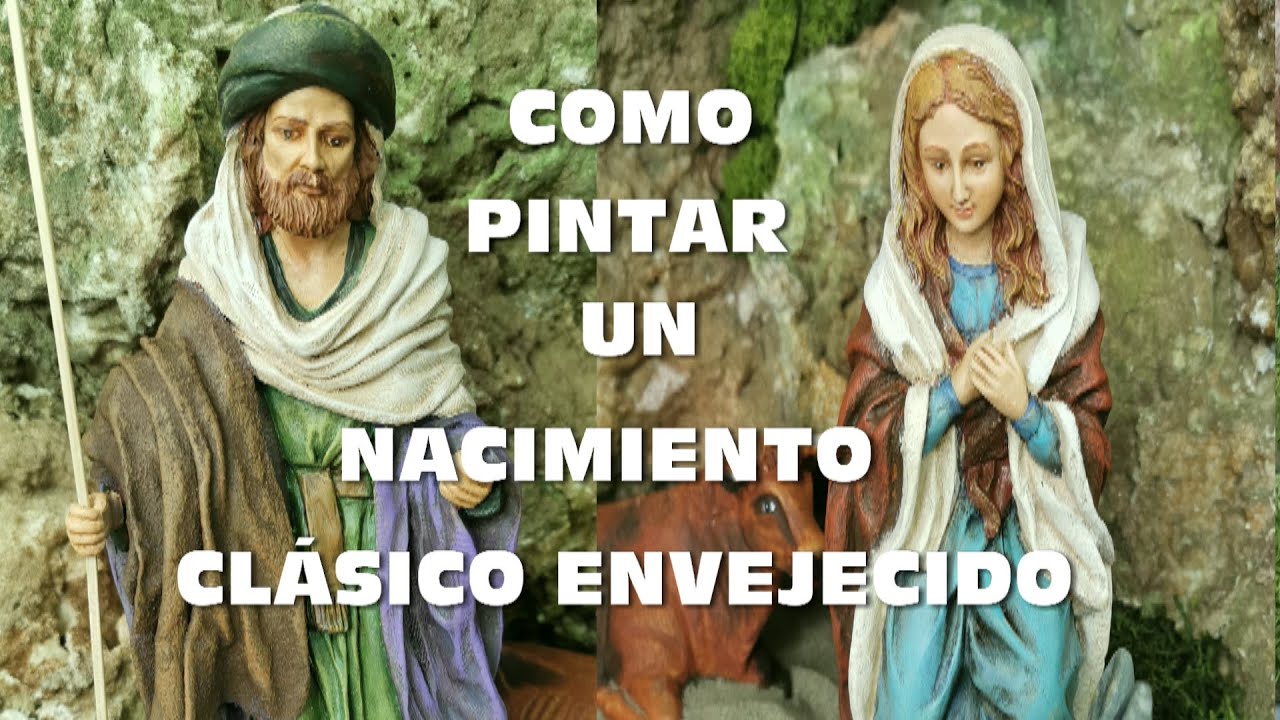 COMO PINTAR UN NACIMIENTO DE MANERA FÁCIL Y RÁPIDA MODO CLÁSICO ENVEJECIDO