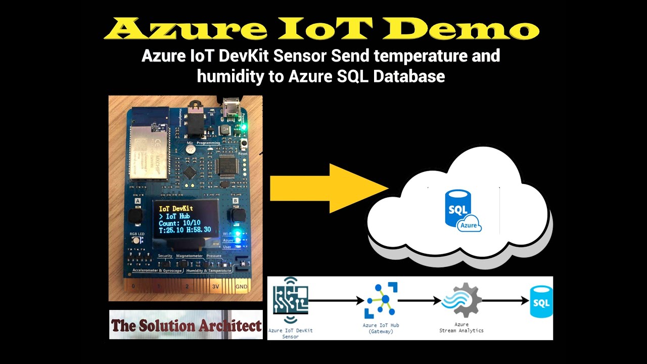 Azure IoT DevKit send sensor data to Azure SQL Database via IoT Hub using Stream Analytics