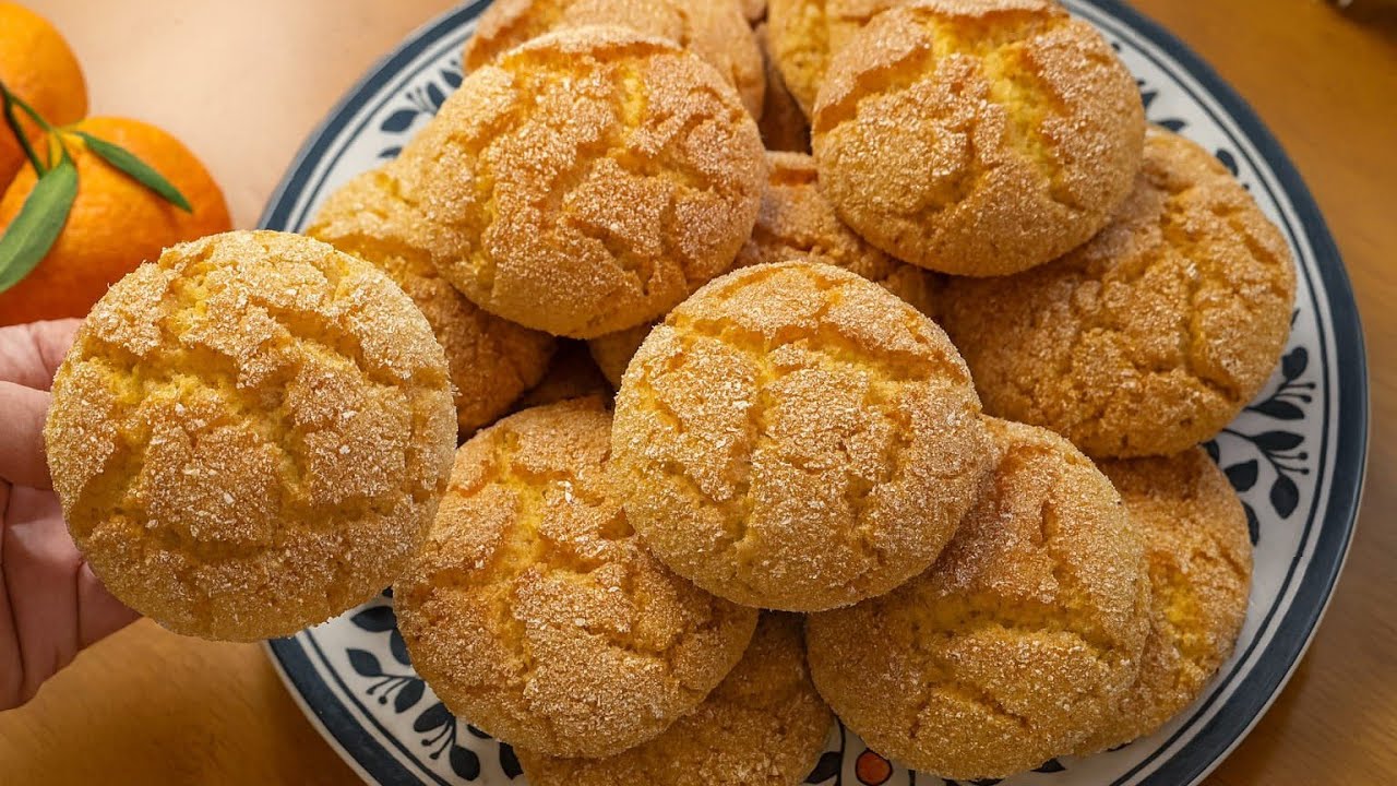 ببيضة واحدة بدون زبدة ولا دقيق❗ حريشات صغار في الفرن هشاش كيذوبو في الفم بمذاق البرتقال 🍊🍊