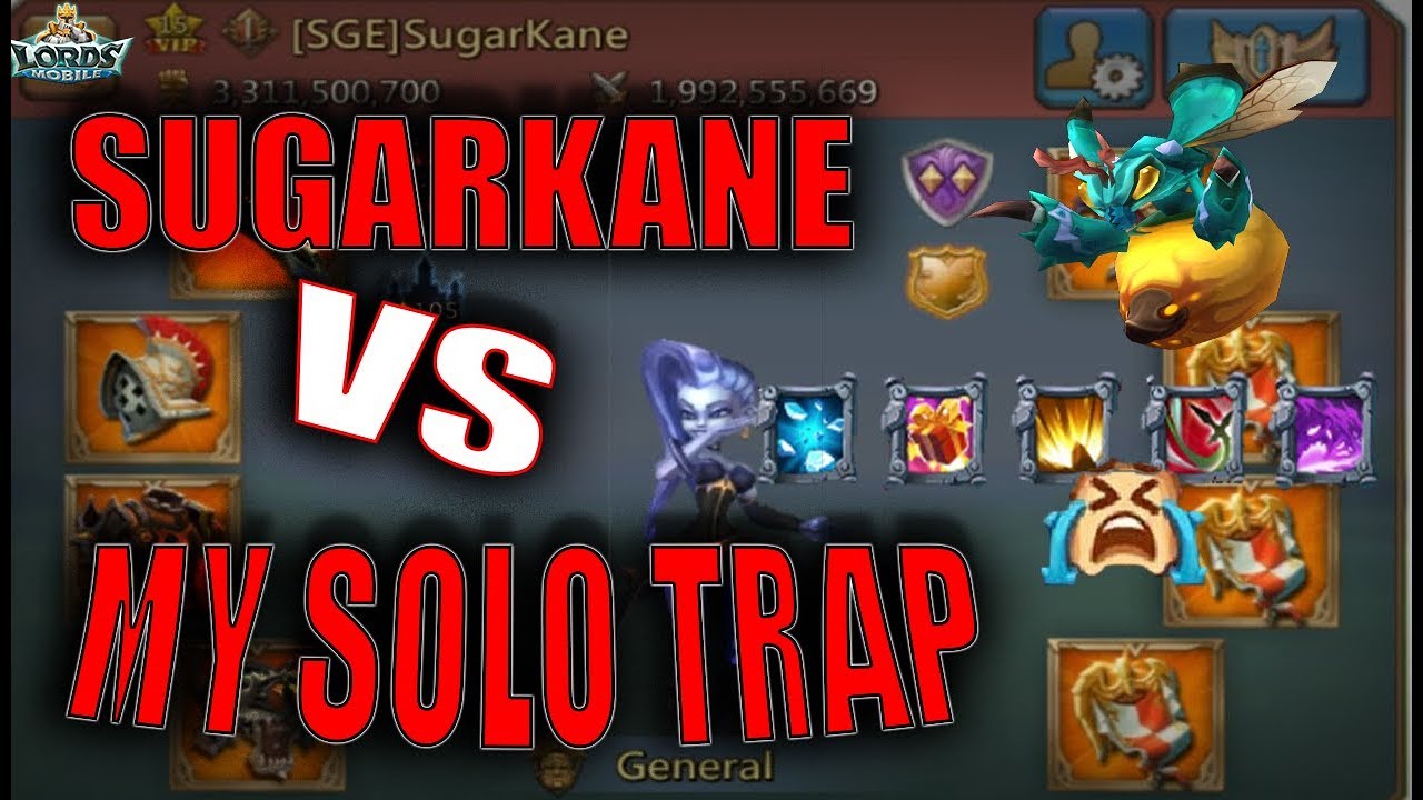 SUGARKANE VS MY SOLO TRAP - END OF TRAPS??! AWOKEN FAMILARS - LORDS MOBILE