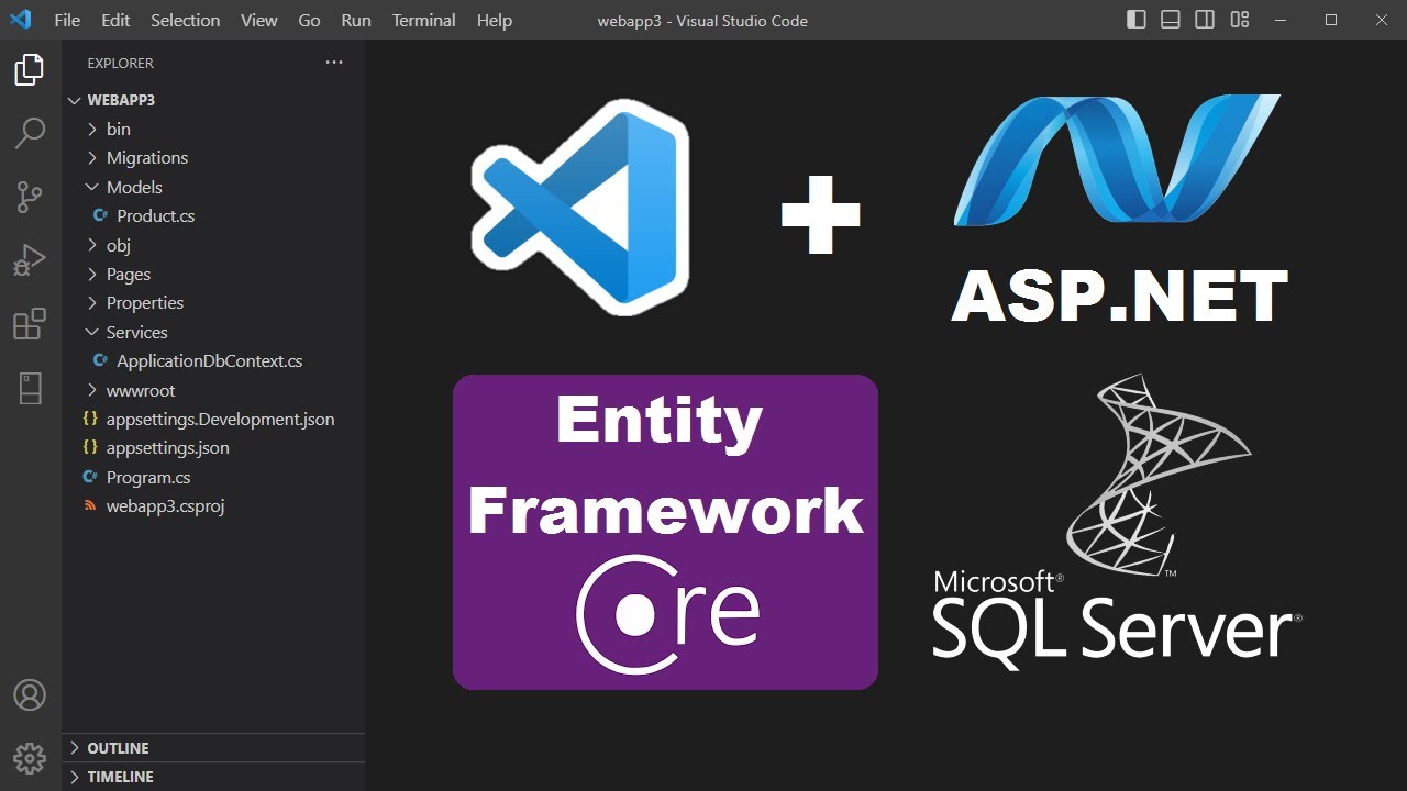 Create ASP.NET Web Application with Entity Framework and SQL Server using Visual Studio Code 2024
