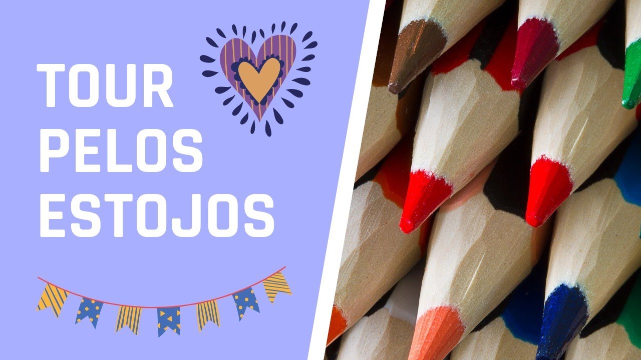 TOUR PELOS MEUS ESTOJOS + Como organizo meus lápis de cor