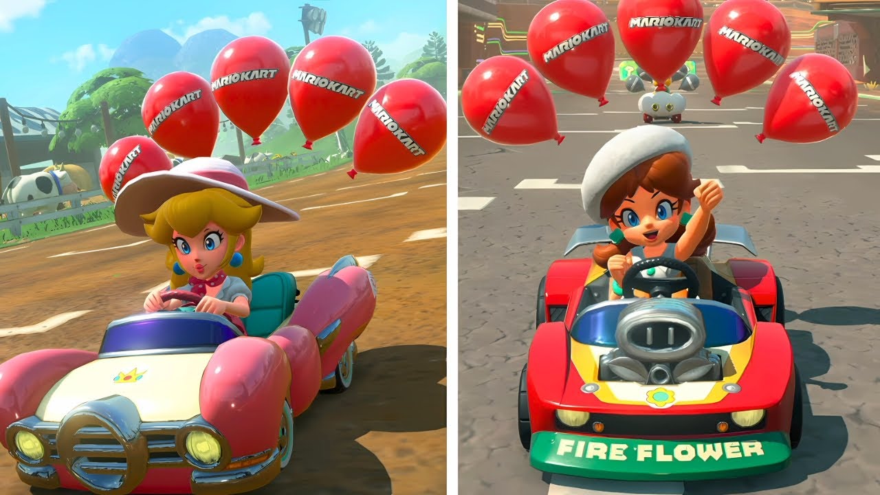 Mario Kart World - Battle Mode (All Courses) Peach Vacation vs Daisy Vacation