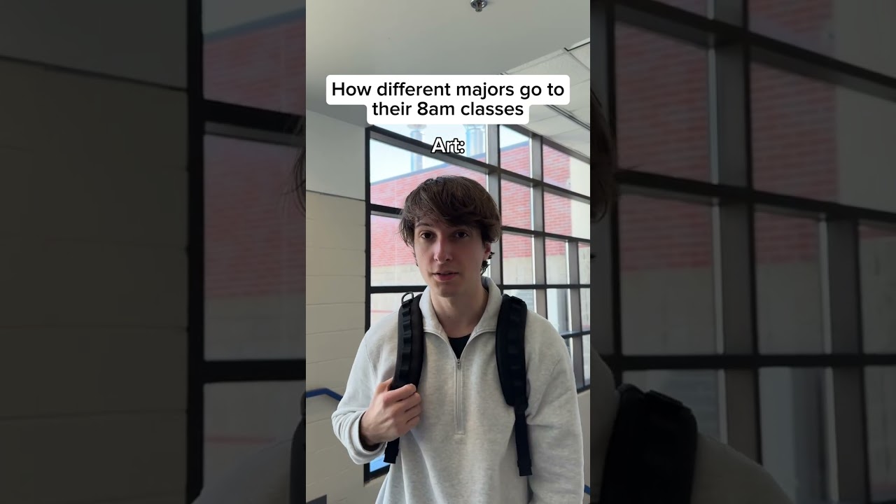 How different majors go to their 8am classes #shorts #college #school #student #collegelife￼