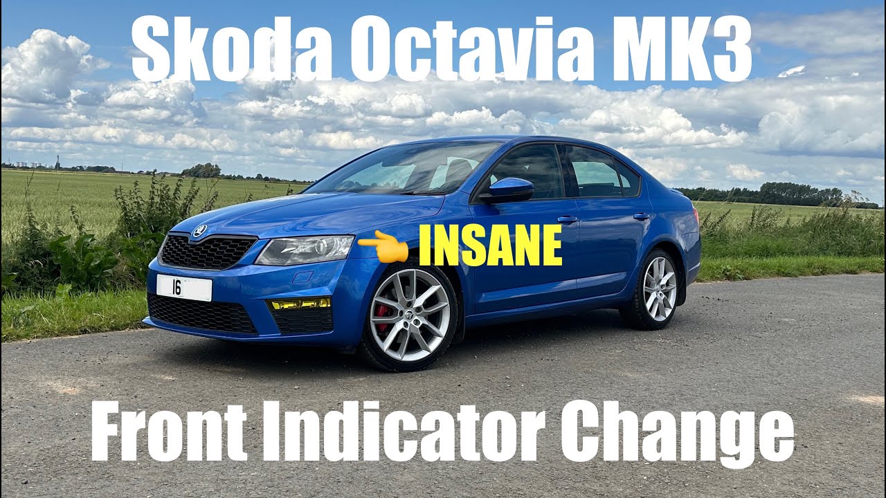 Skoda Octavia MK3 VRS Front Indicator Bulb Replacement - How To Change DIY PWY24W 5L0 998 295