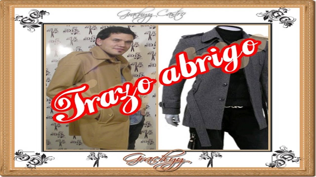 Trazo abrigo hombre cuello camisero
