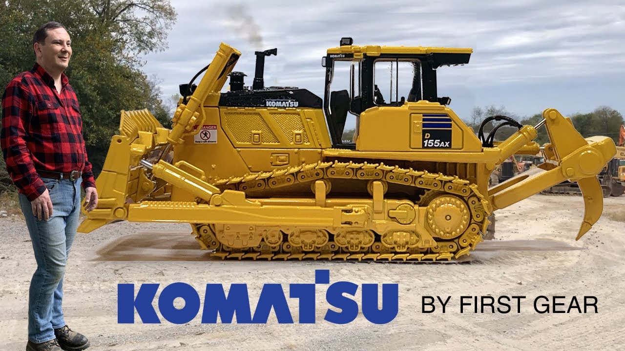 Komatsu D155AX-8 Crawler Dozer with Blade and Ripper by First Gear 1:64th Scale Diecast Construction