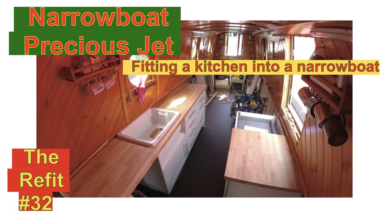 Ремонт №32: Установка кухни на узкую лодку #narrowboatrefit