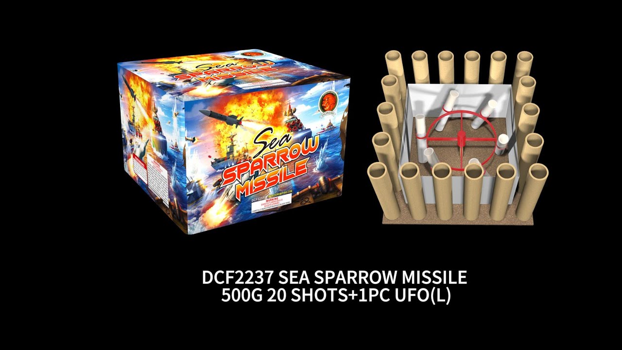 DCF2237 SEA SPARROW MISSILE 500G 20 SHOTS CAKE - The Ultimate Showstopper Returns for 2026!